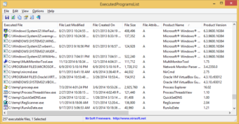 ExecutedProgramsList Screenshot
